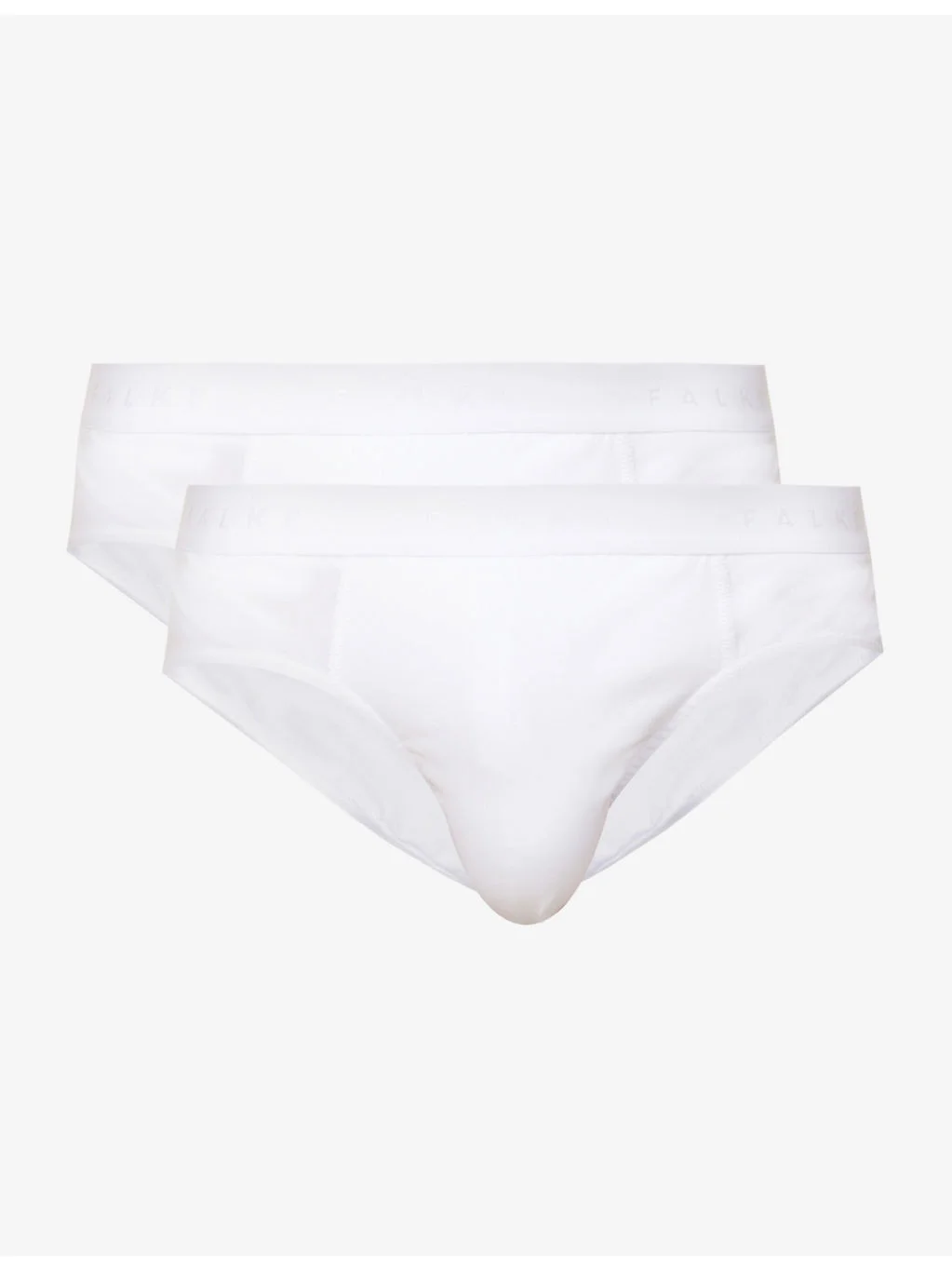 Tonal waistband pack of two stretch-cotton briefs - 1