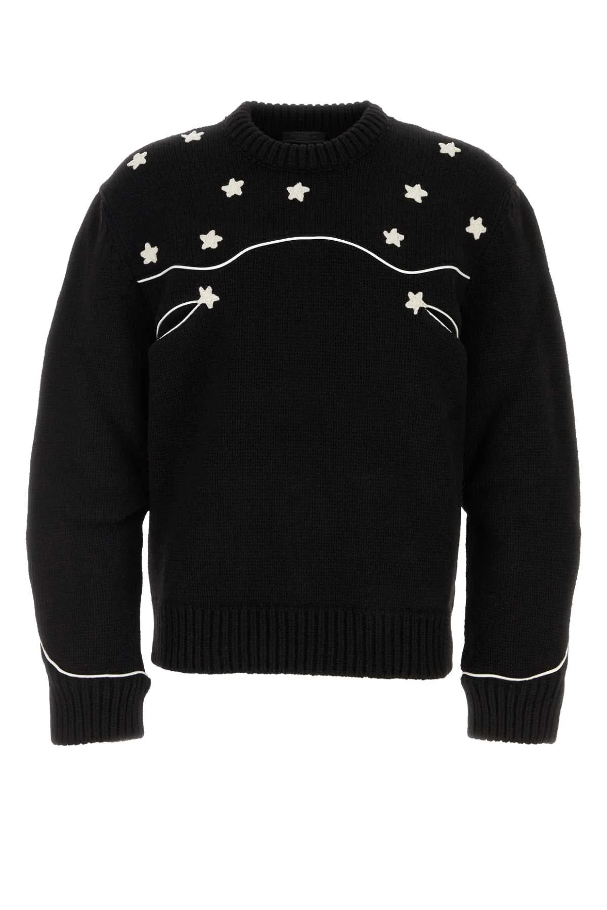 Prada Men Black Wool Sweater - 1