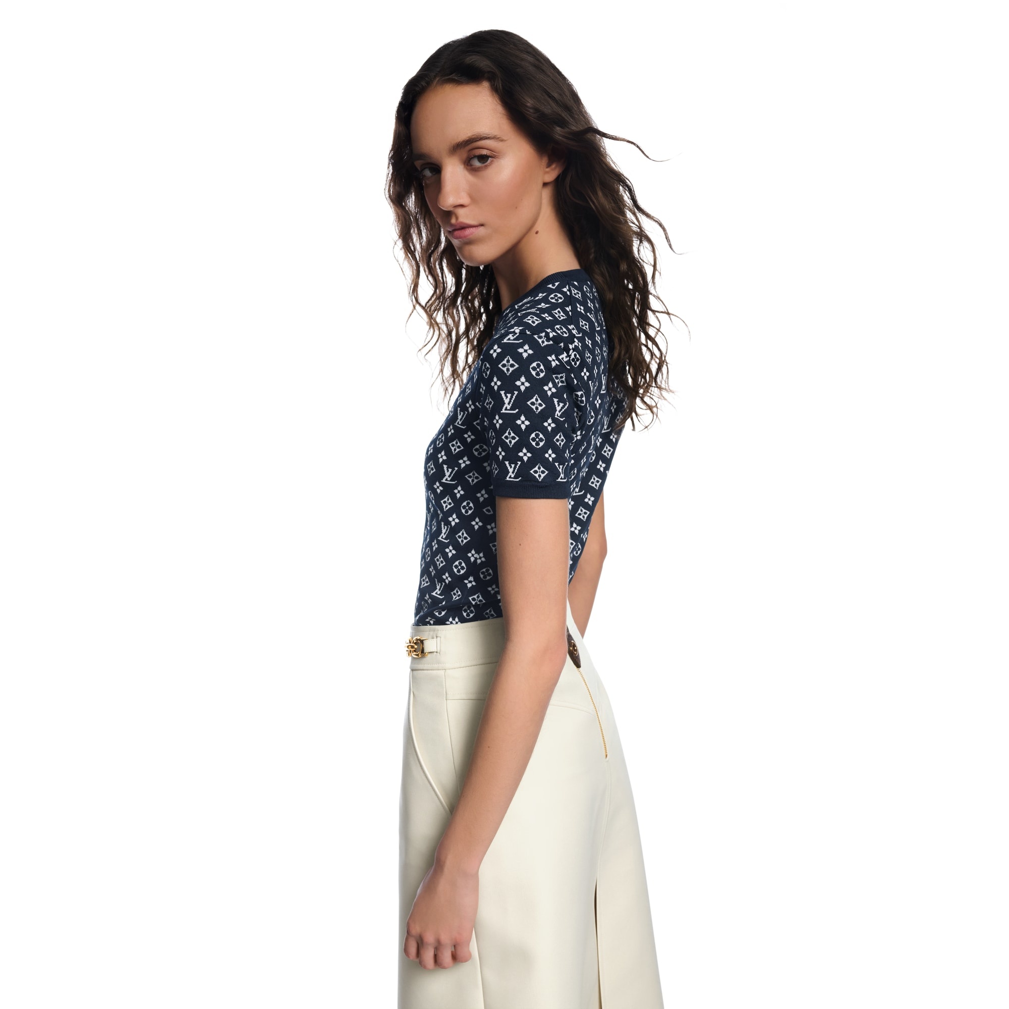 Monogram Jacquard Knit Top - 3