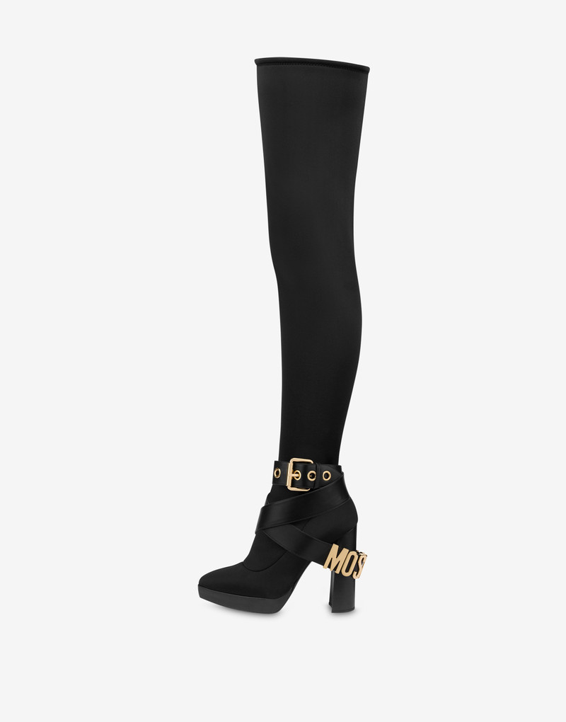 Moschino MOSCHINO BELT OVER-THE-KNEE BOOTS outlook