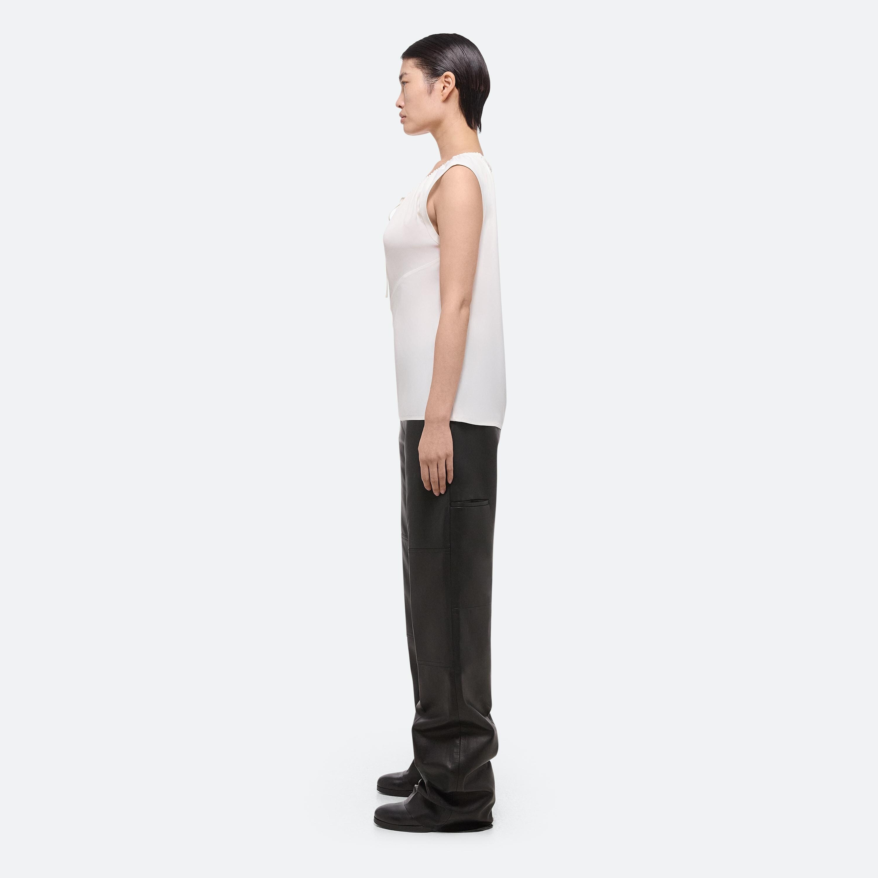 DRAWSTRING SLEEVELESS TOP - 4