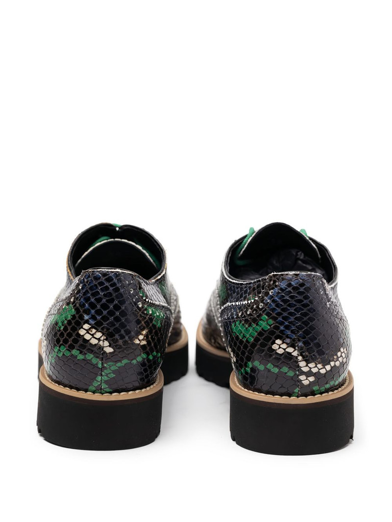 snakeskin platform brogue boots 3