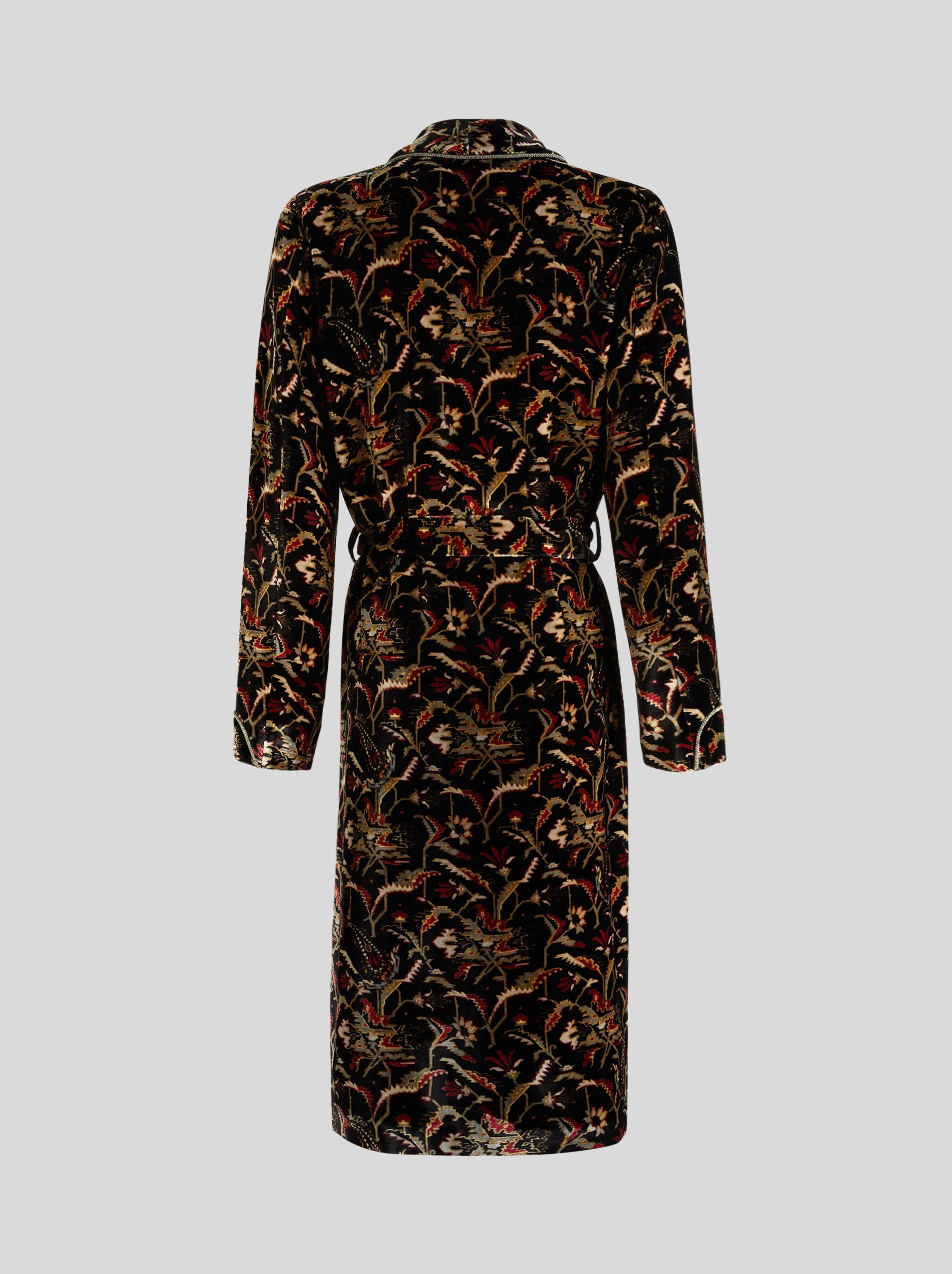 FLORAL PATTERN ROBE COAT - 5