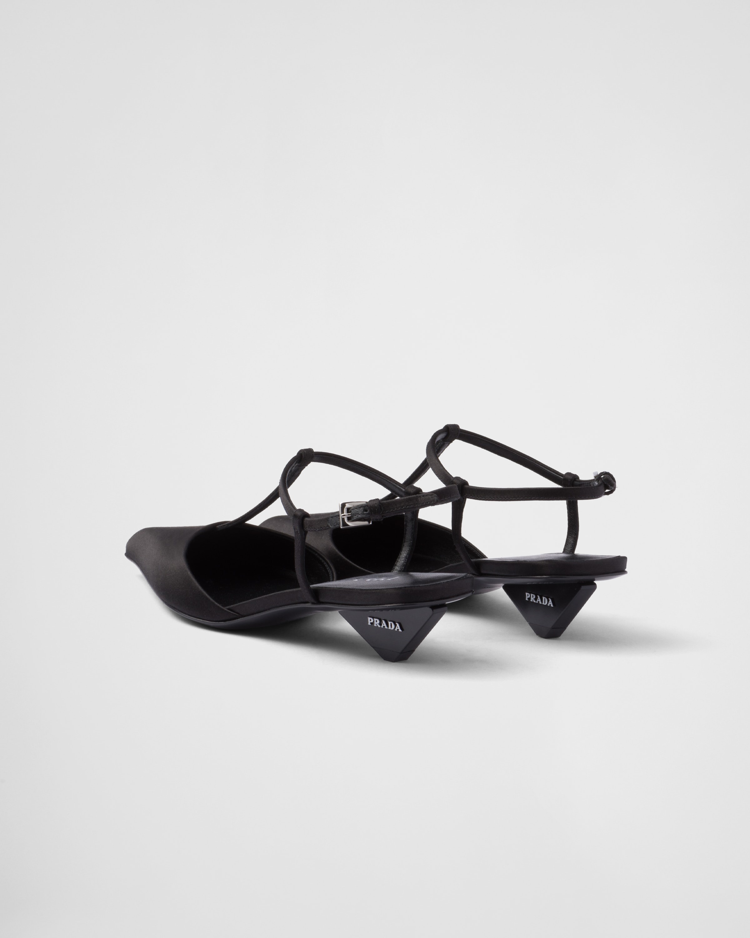 Satin slingback pumps - 4