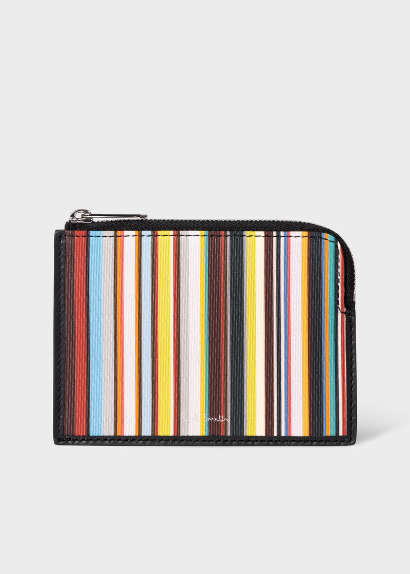 'Signature Stripe' Zip-Around Wallet - 1
