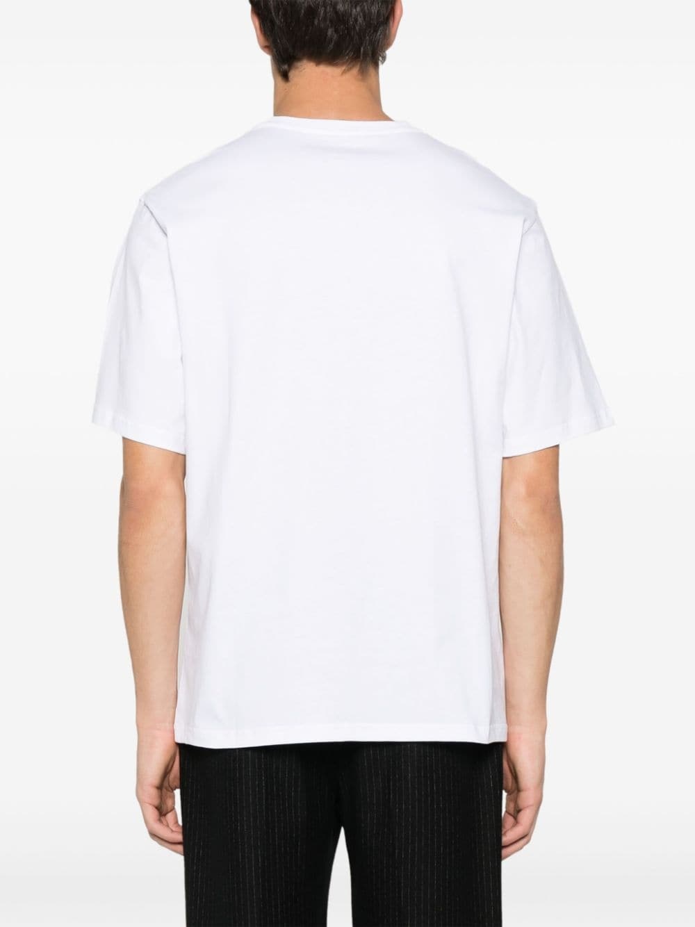reflective-logo cotton T-shirt - 4