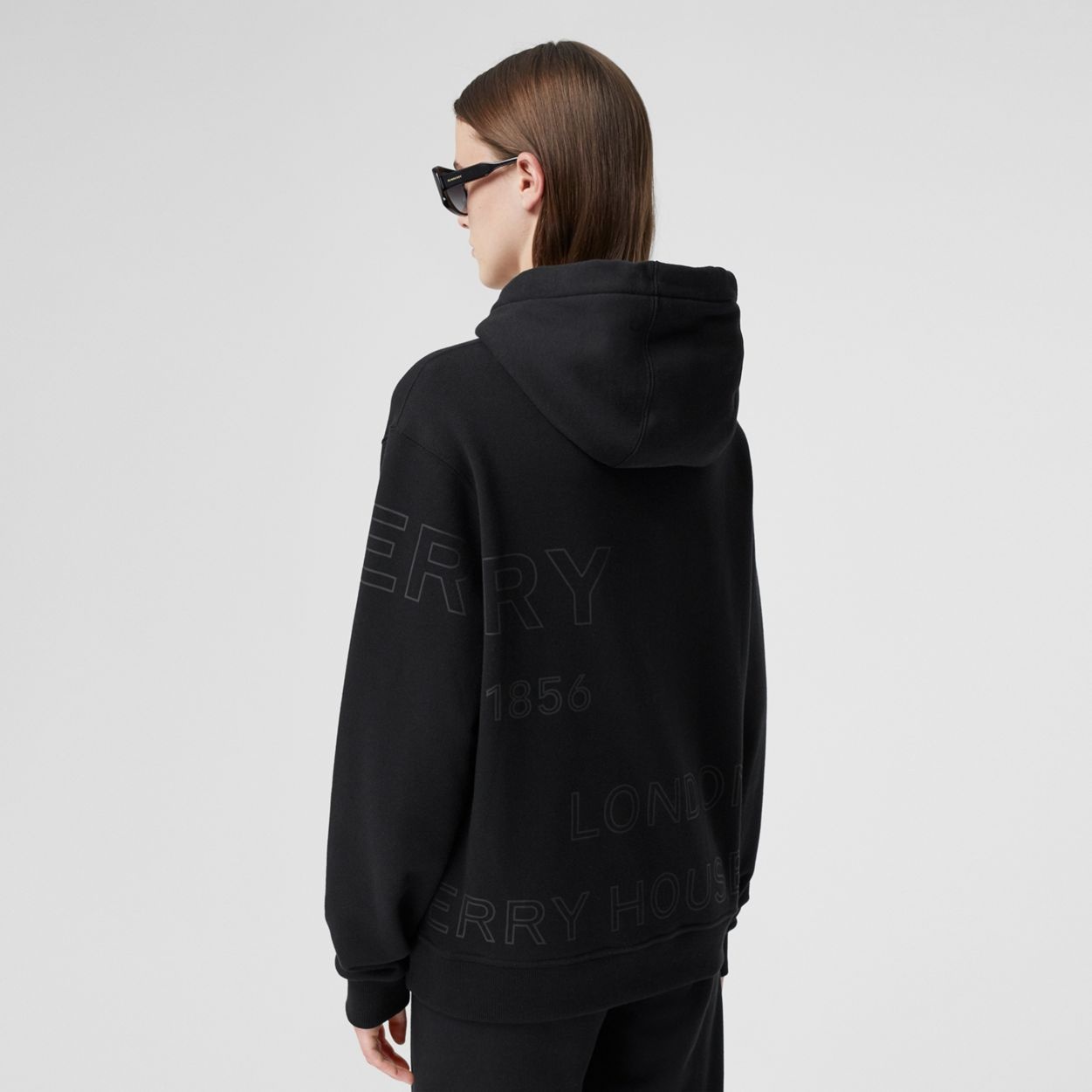 Horseferry Print Cotton Oversized Hoodie - 4