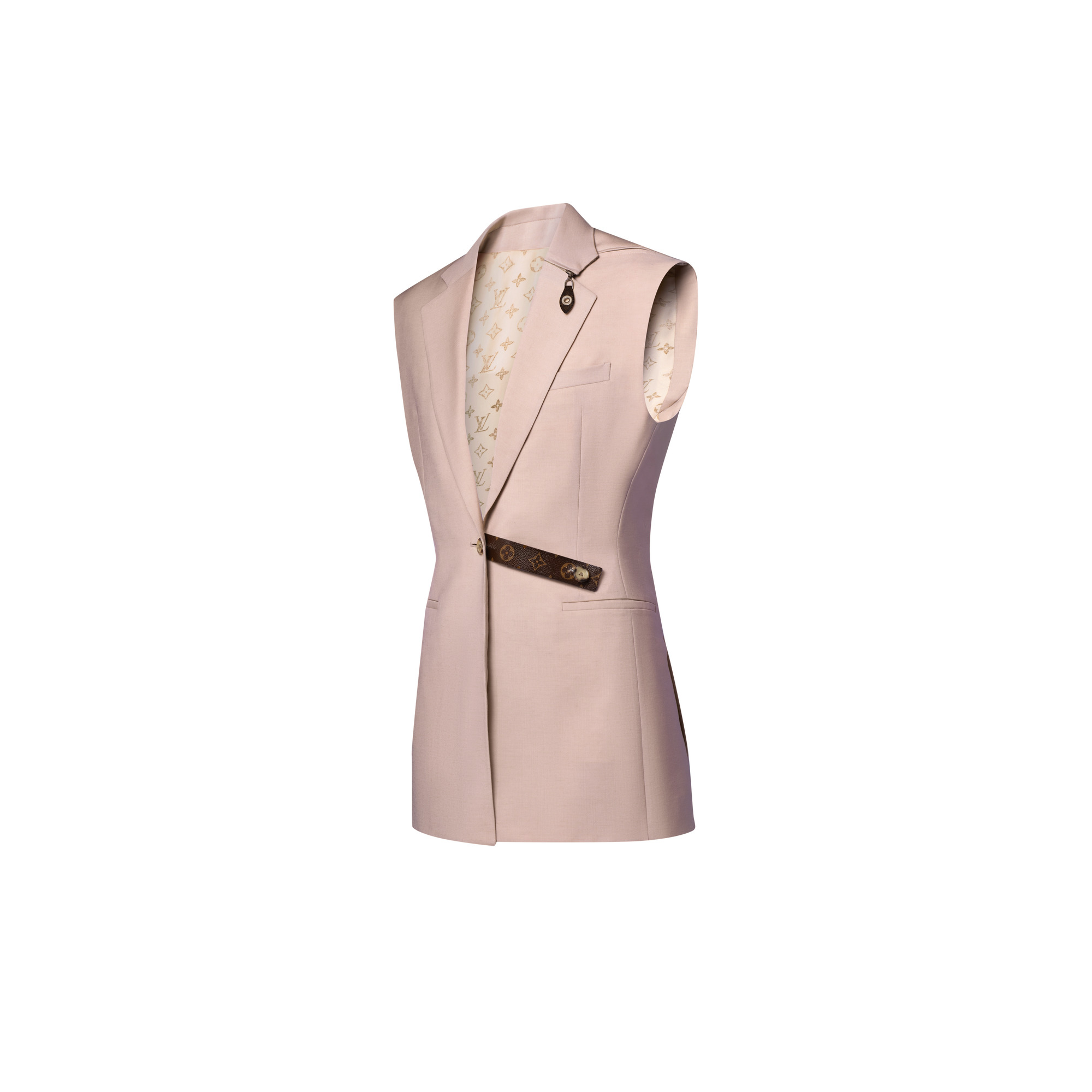 Monogram Accent Sleeveless Blazer - 2