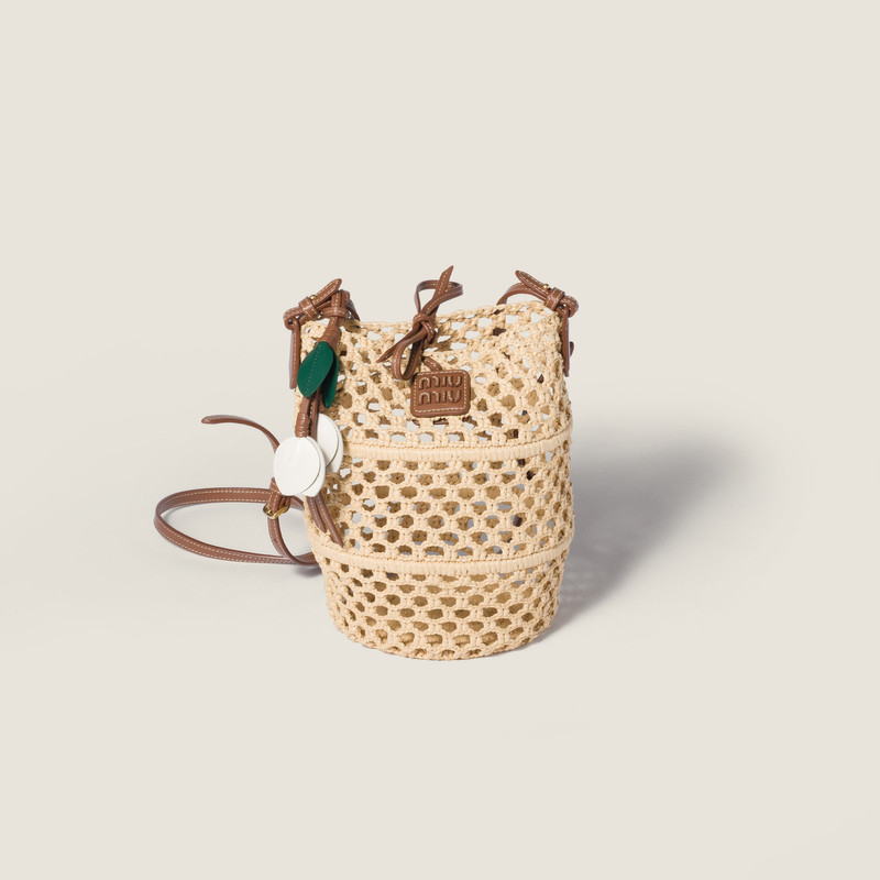 Raffia crochet pouch 1
