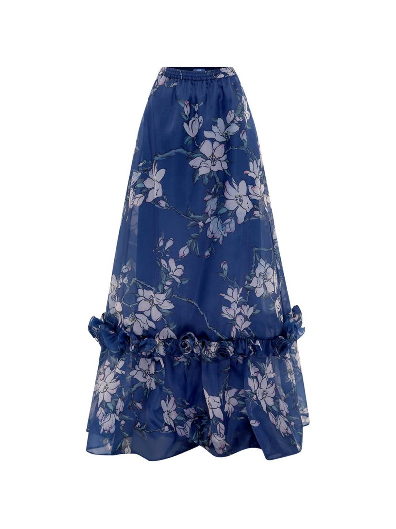 Paige ruffled floral maxi skirt 1