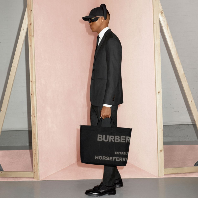 Small Horseferry Print Nylon Messenger Bag 13