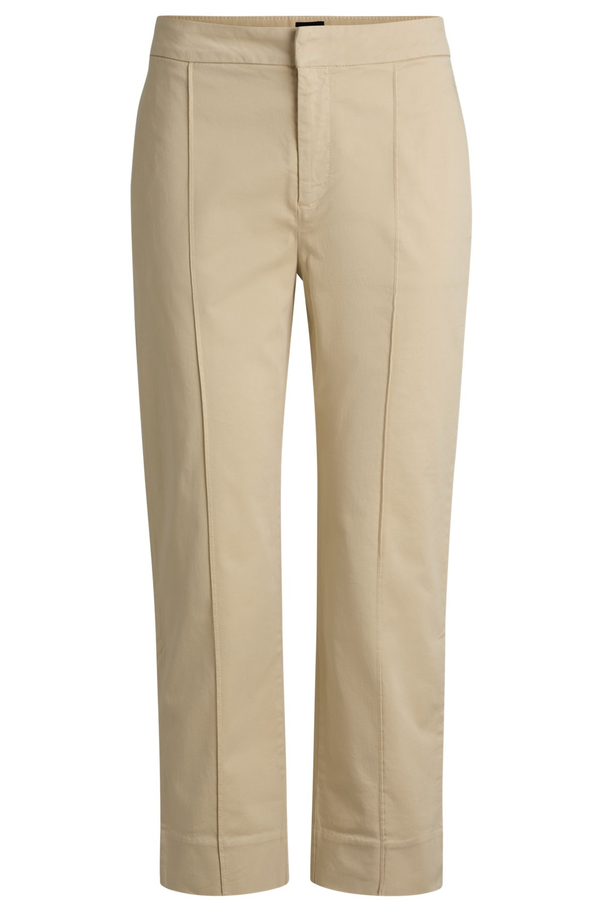 TAPERED-FIT CHINOS IN STRETCH-COTTON SATIN - 1
