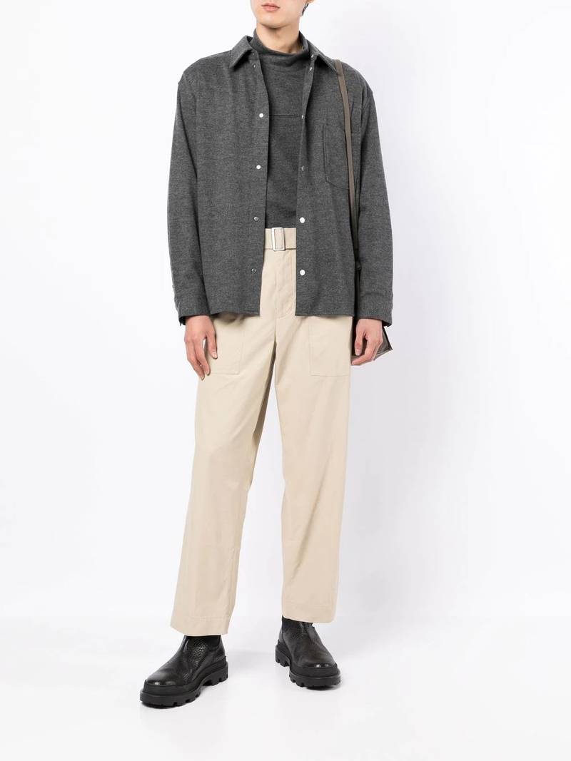 3.1 Phillip Lim melangé-effect flannel shirt outlook
