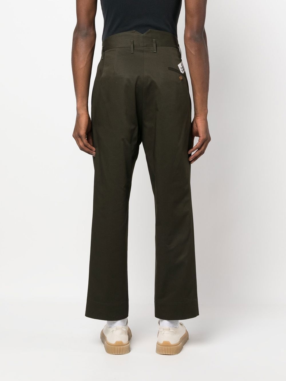 embroidered heart-motif cropped trousers - 4