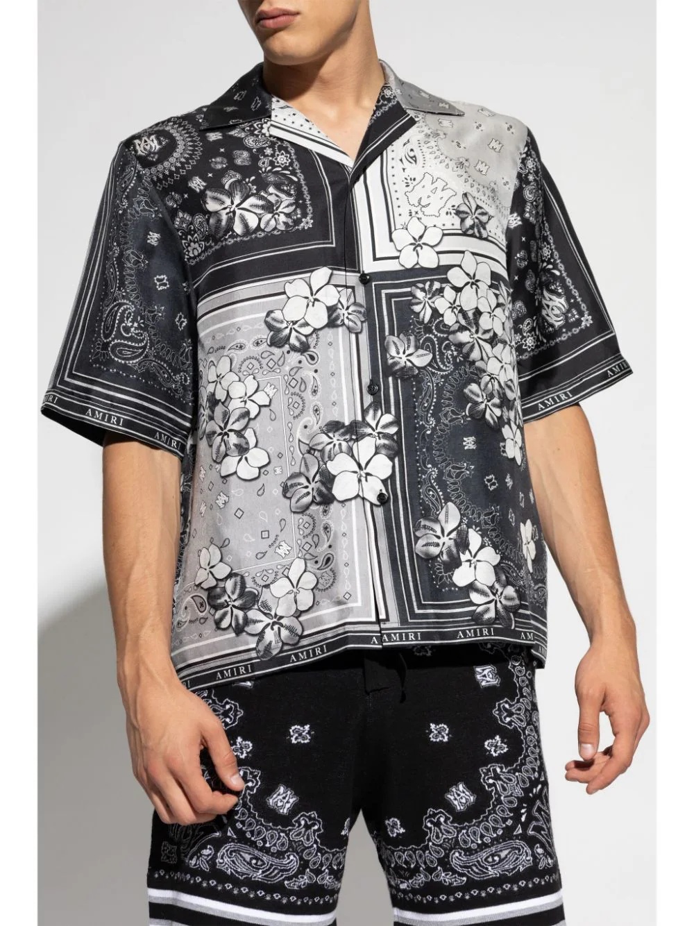 Bandana Floral Bowling Shirt - 3