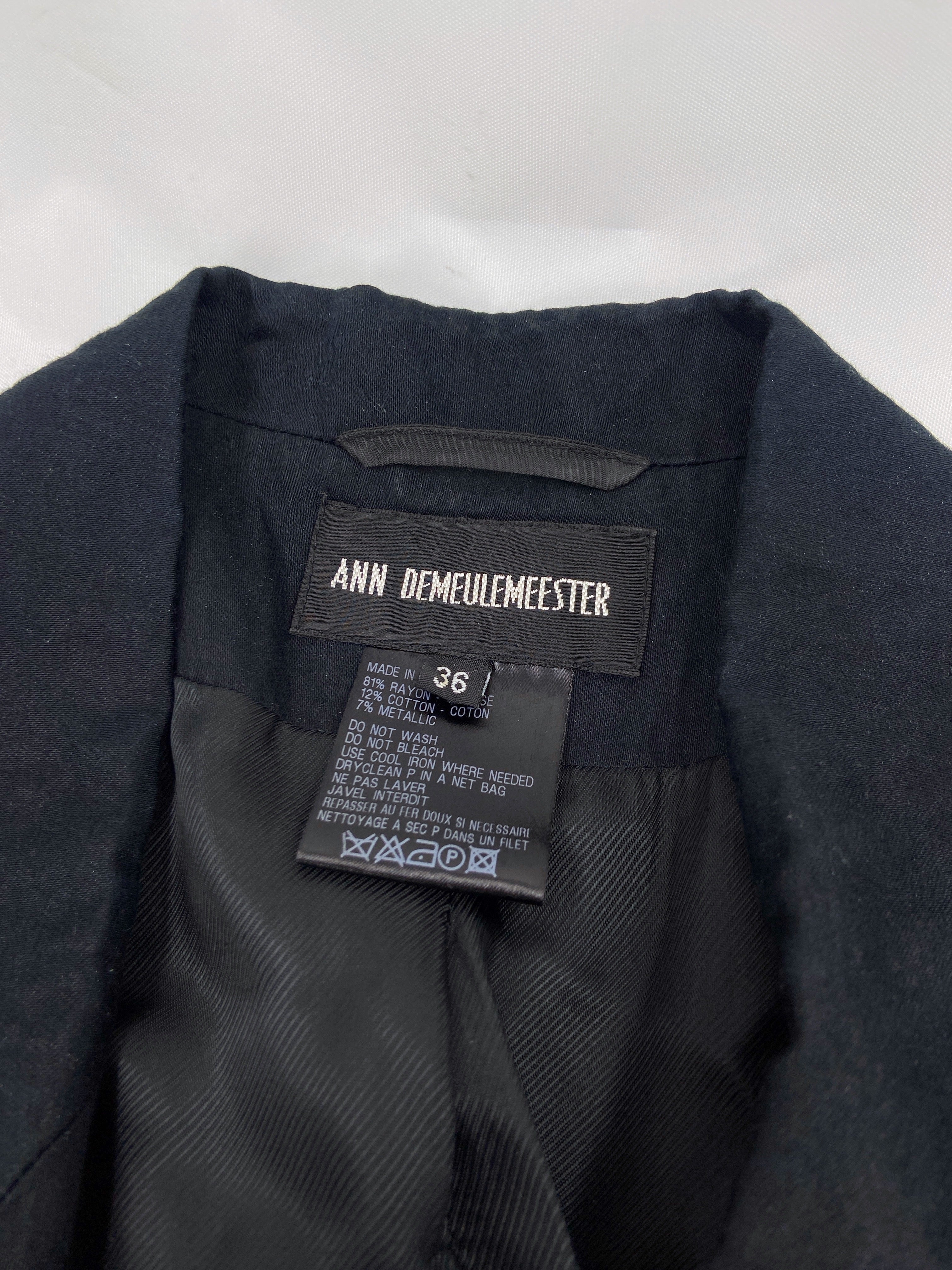 Ann Demeulemeester Spring 2006 Runway Wrinkled Blazer Jacket 36 - 13