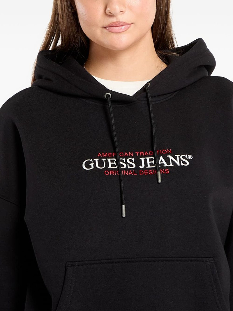 logo-print drawstring hoodie 4