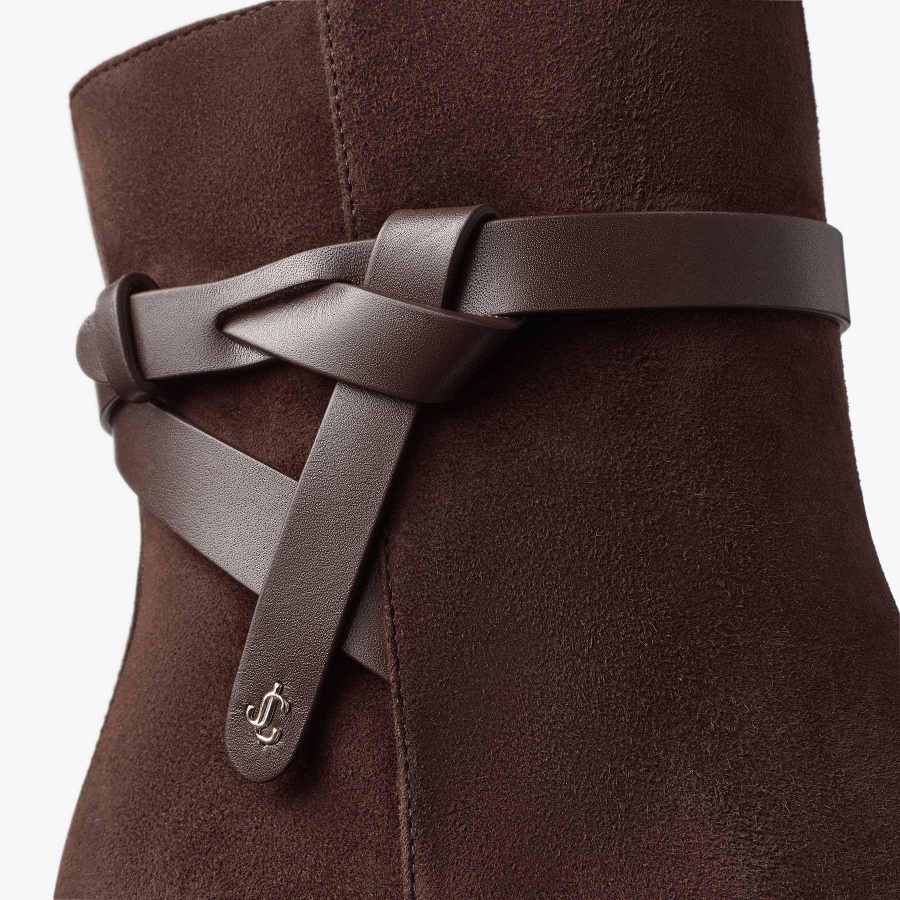 Lawton Ankle Boot 65
Chocolate Suede and Calf Leather Ankle Boots - 3