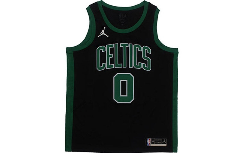 Jordan Air Jordan NBA Sports Basketball Jersey Vest SW Fan Edition Boston Celtics Tatum No. 0 'Black Green' outlook