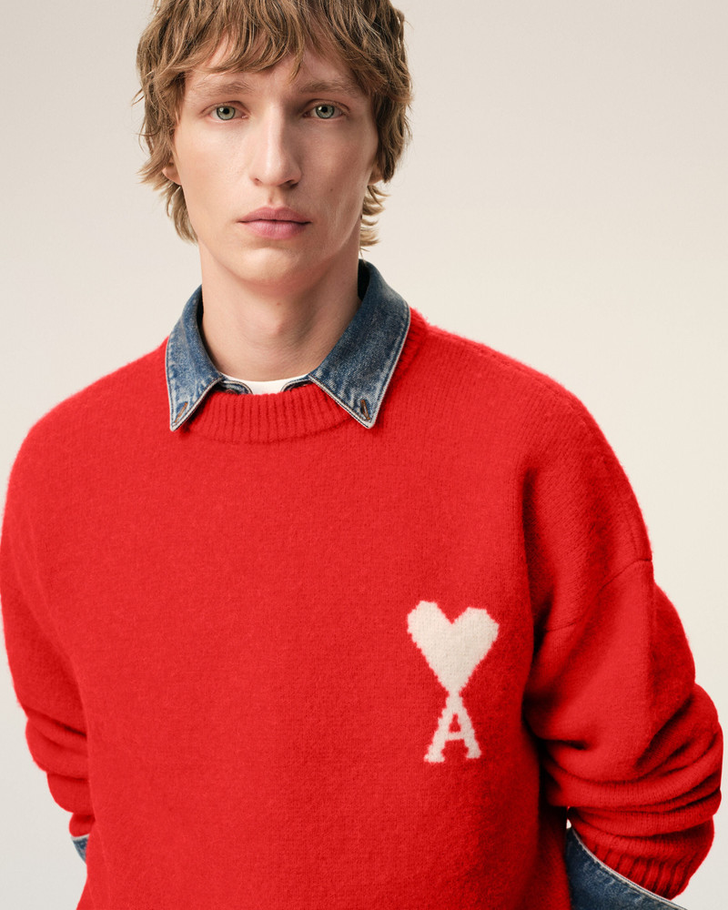 RED ALPACA AMI DE COEUR CREWNECK SWEATER 4