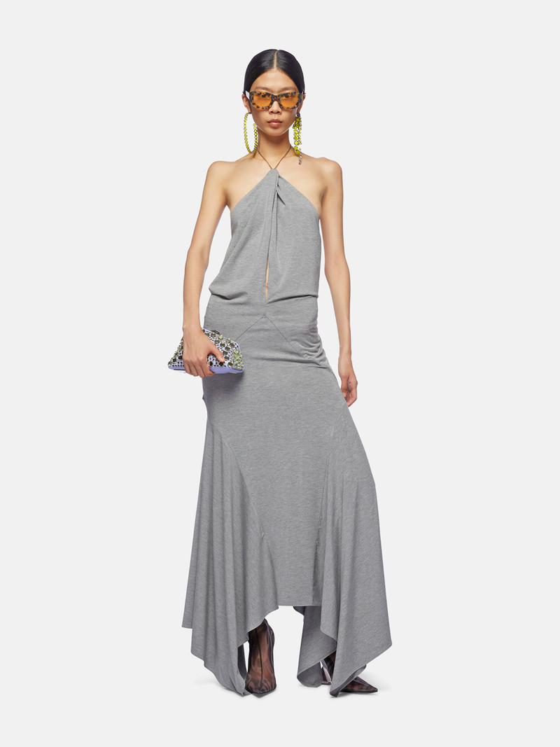 THE ATTICO GREY LONG DRESS outlook