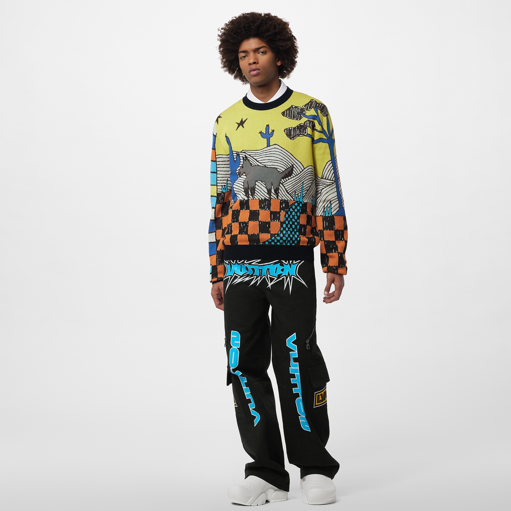 Cotton Jacquard Crewneck - 2