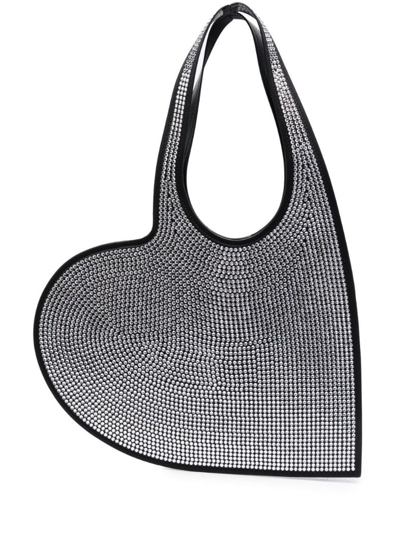 rhinestone-embellished shoulder bag - 1