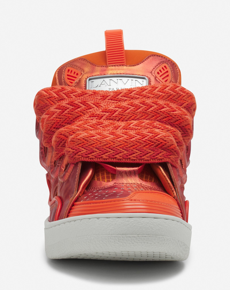 CURB HOLOGRAM-EFFECT LEATHER SNEAKERS 7