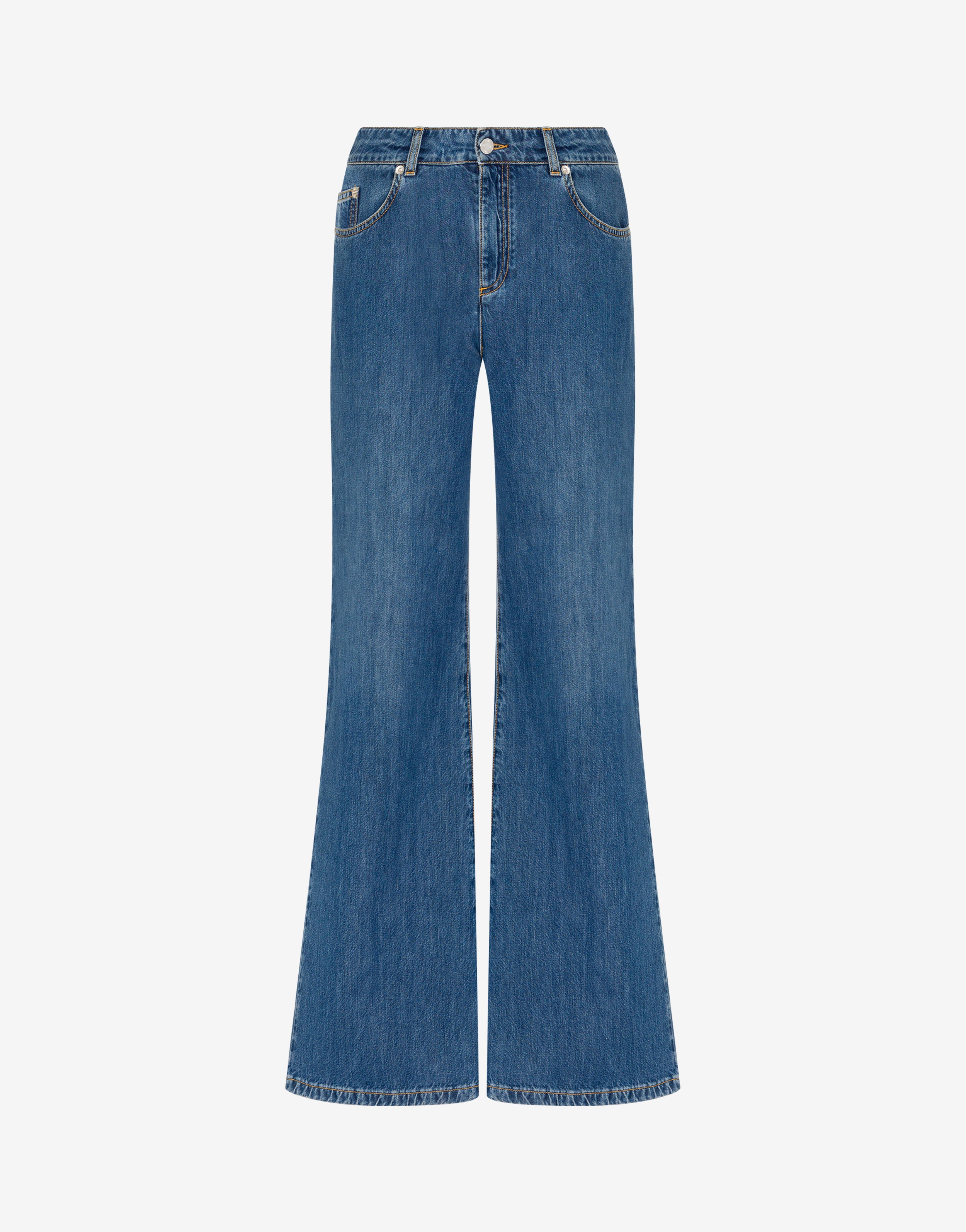 BLUE RING DENIM TROUSERS - 1