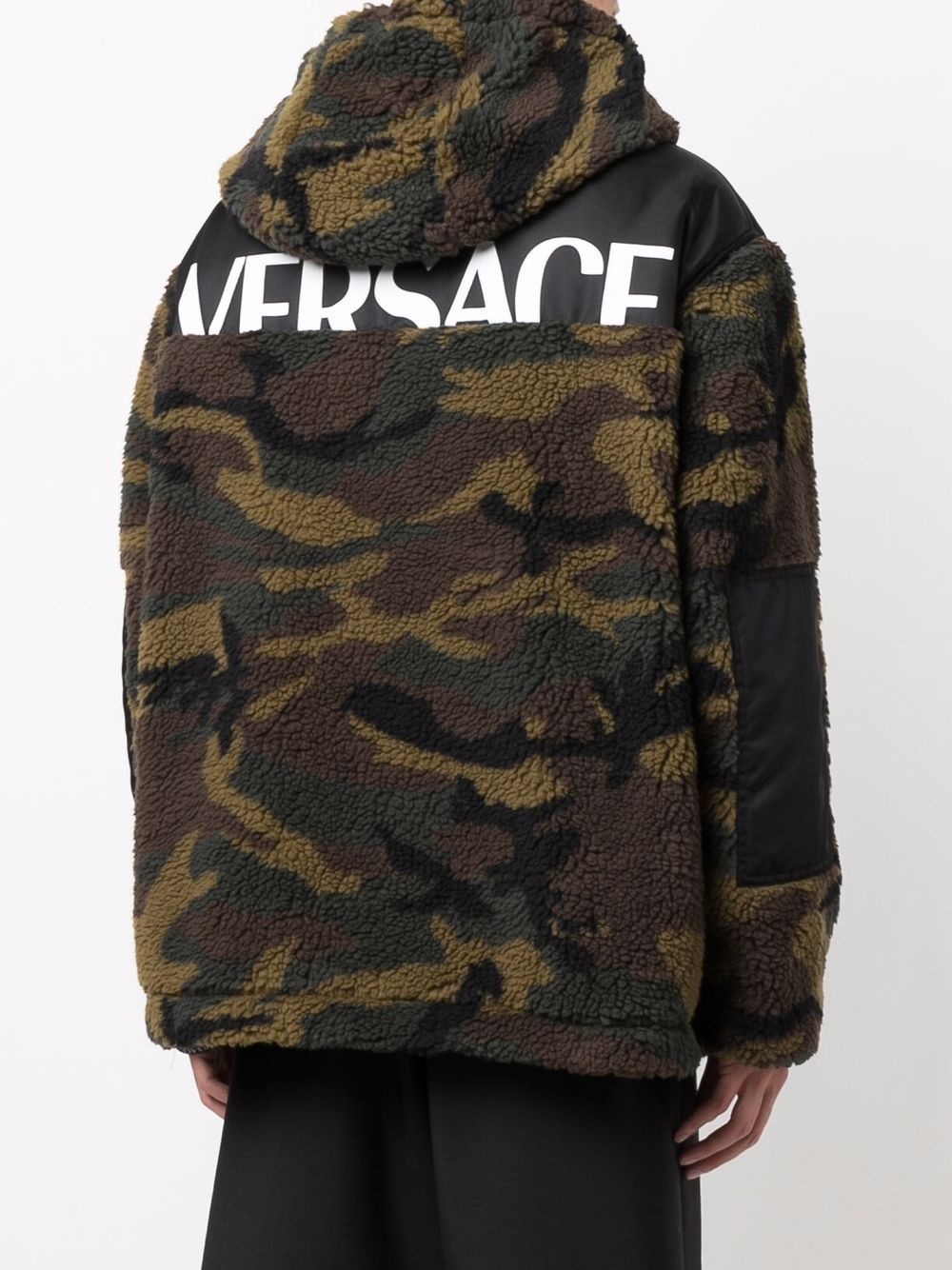 camouflage fleece hooded jacket - 4