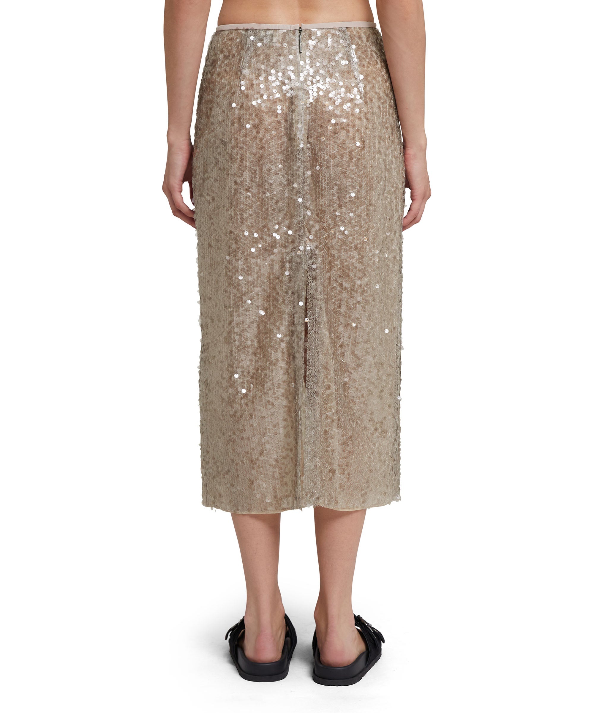 Midi dress with sequined fabric - 3