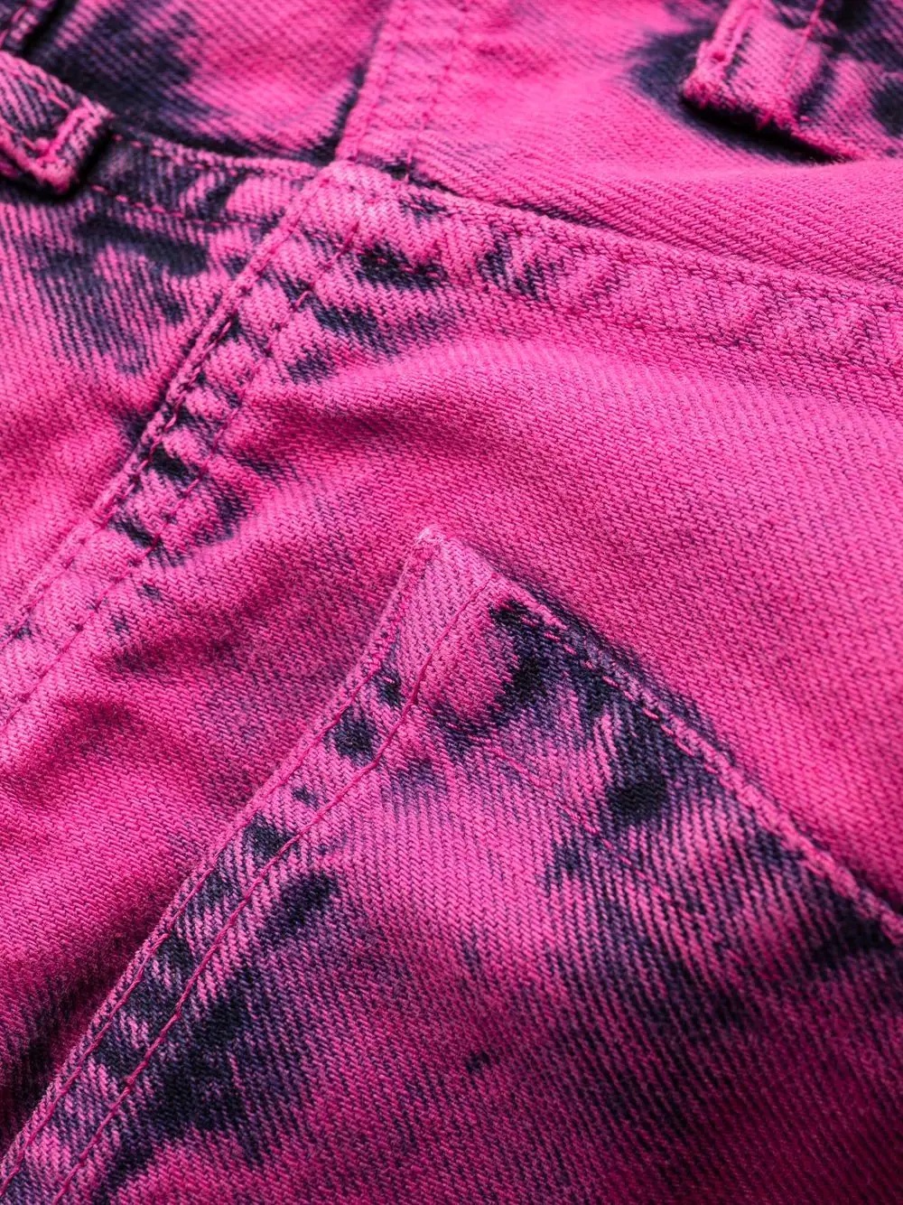 two-tone acid-wash jeans - 5