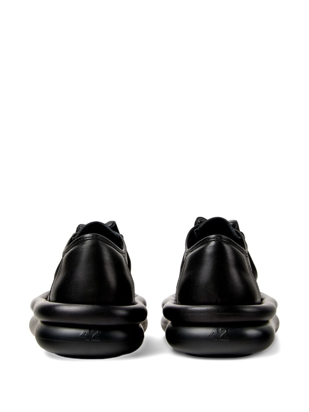 Aqua leather platform shoes - 3