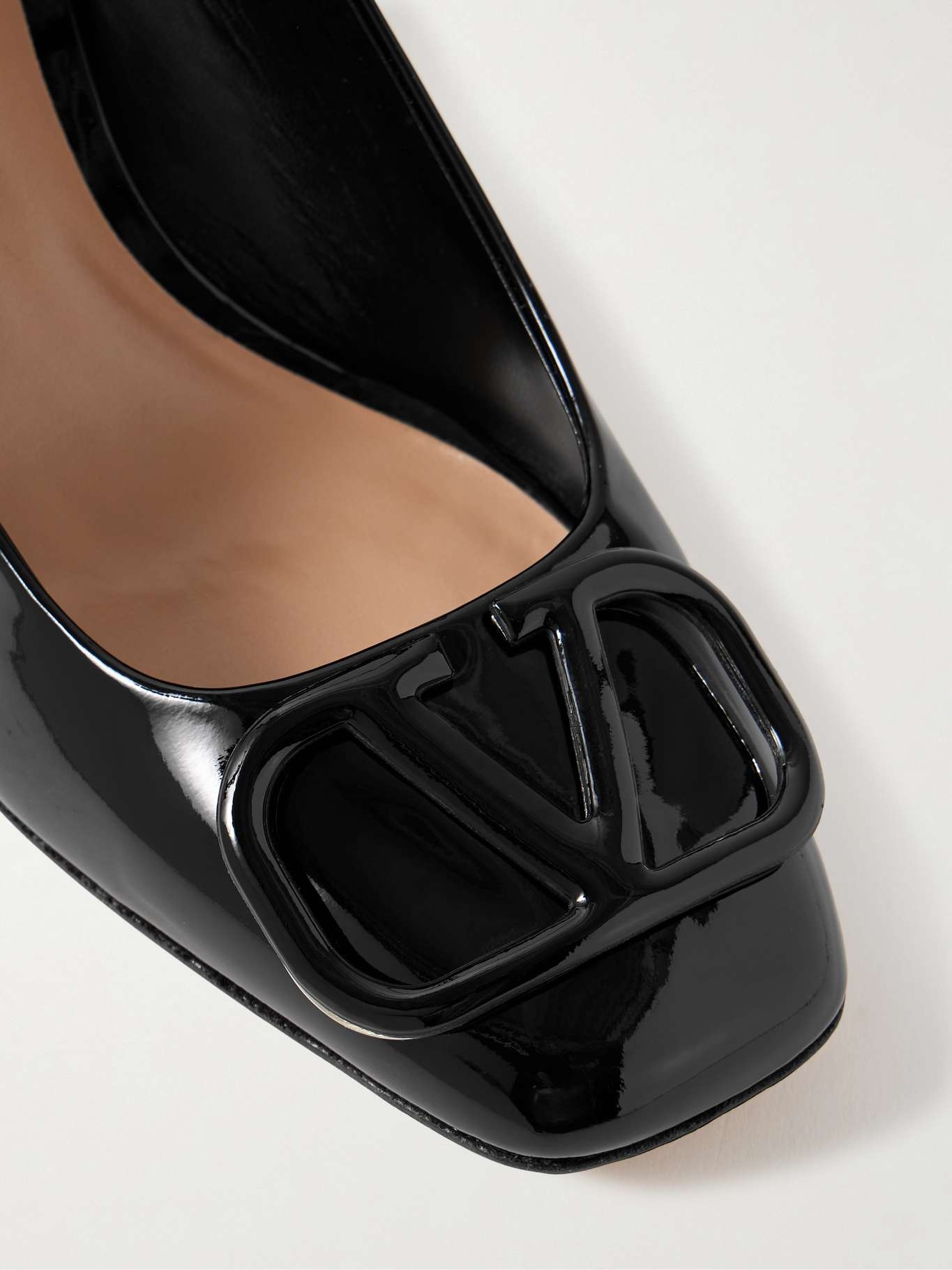 VLOGO embellished patent-leather Mary Jane pumps - 4