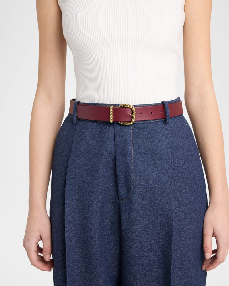 Bottega Veneta Coaxial Leather Belt outlook