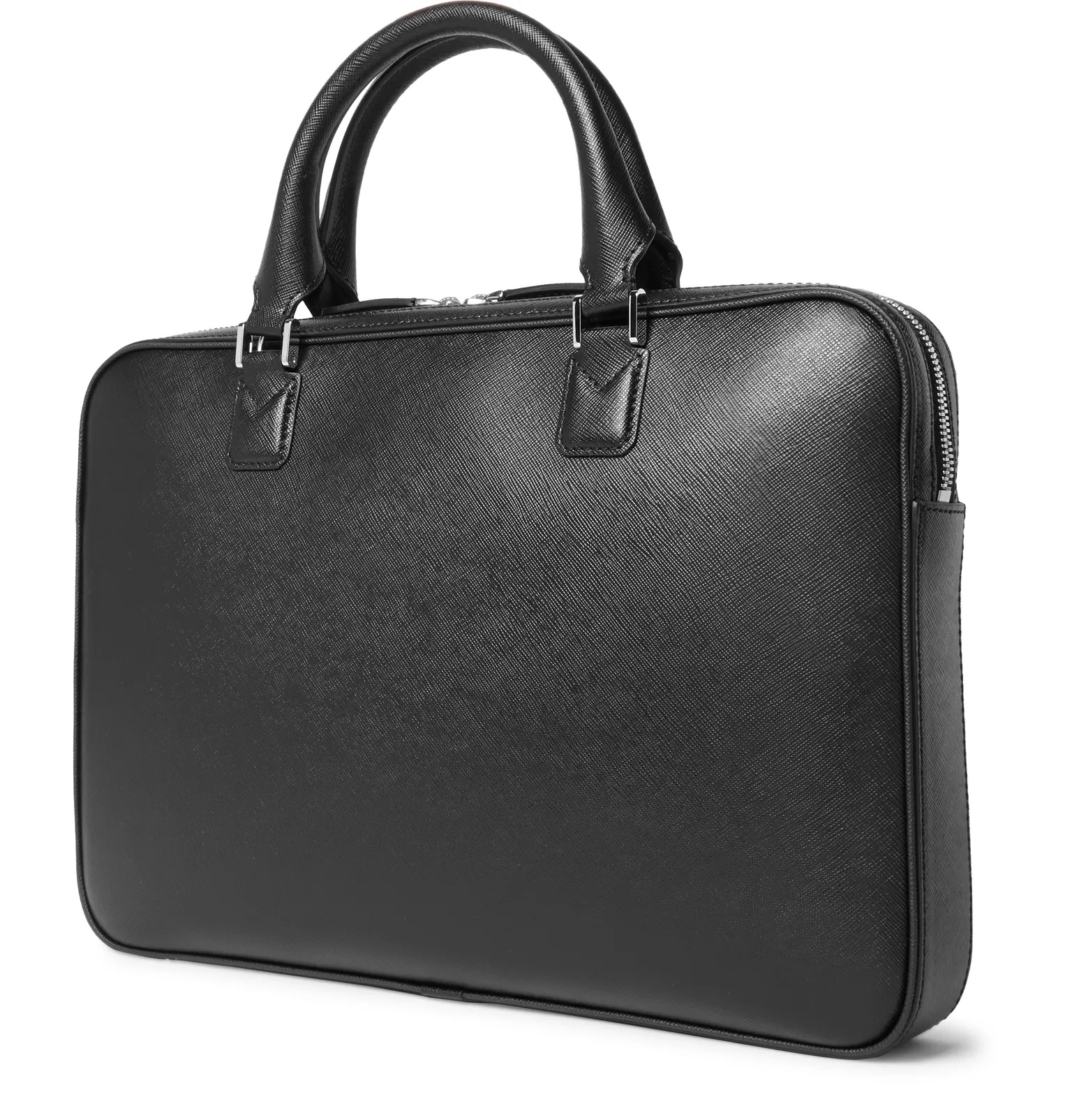 Sartorial Cross-Grain Leather Briefcase - 4