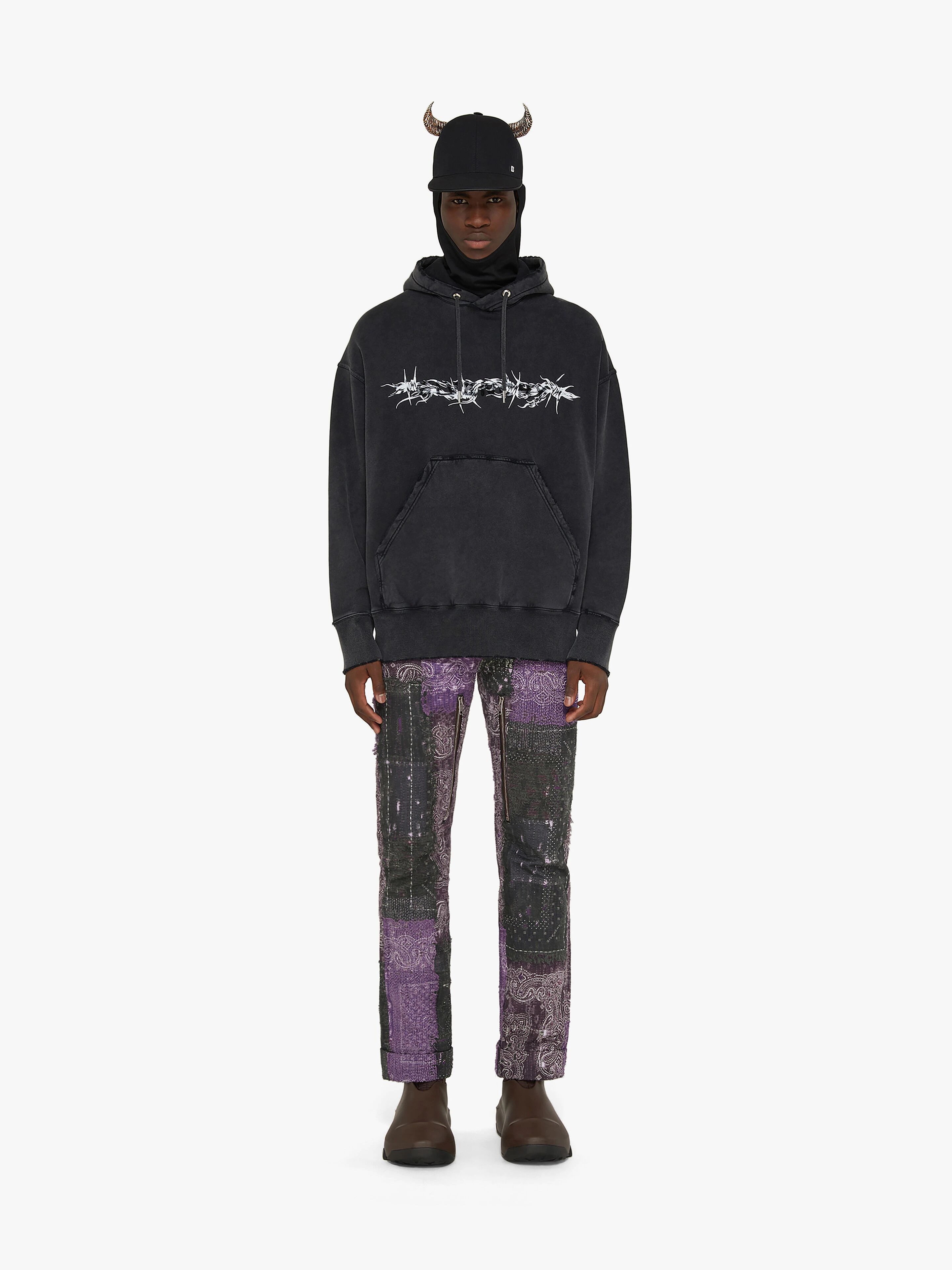 GIVENCHY BARBED WIRE OVERSIZED HOODIE - 2