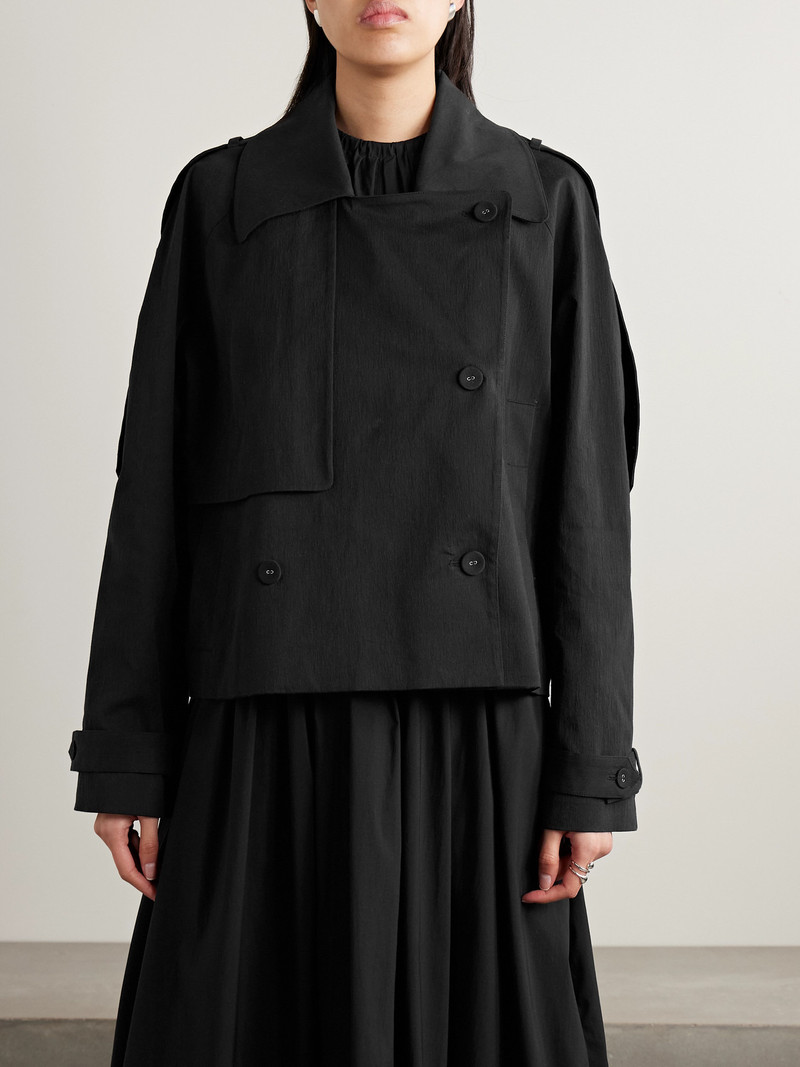 Yasmin Cropped Cotton-twill Trench Coat 4