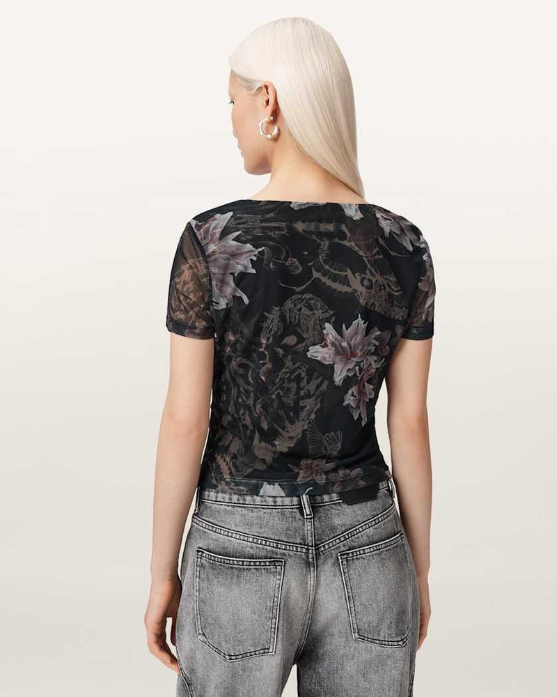 GABBY SLIM FIT FLORAL MESH TOP 7