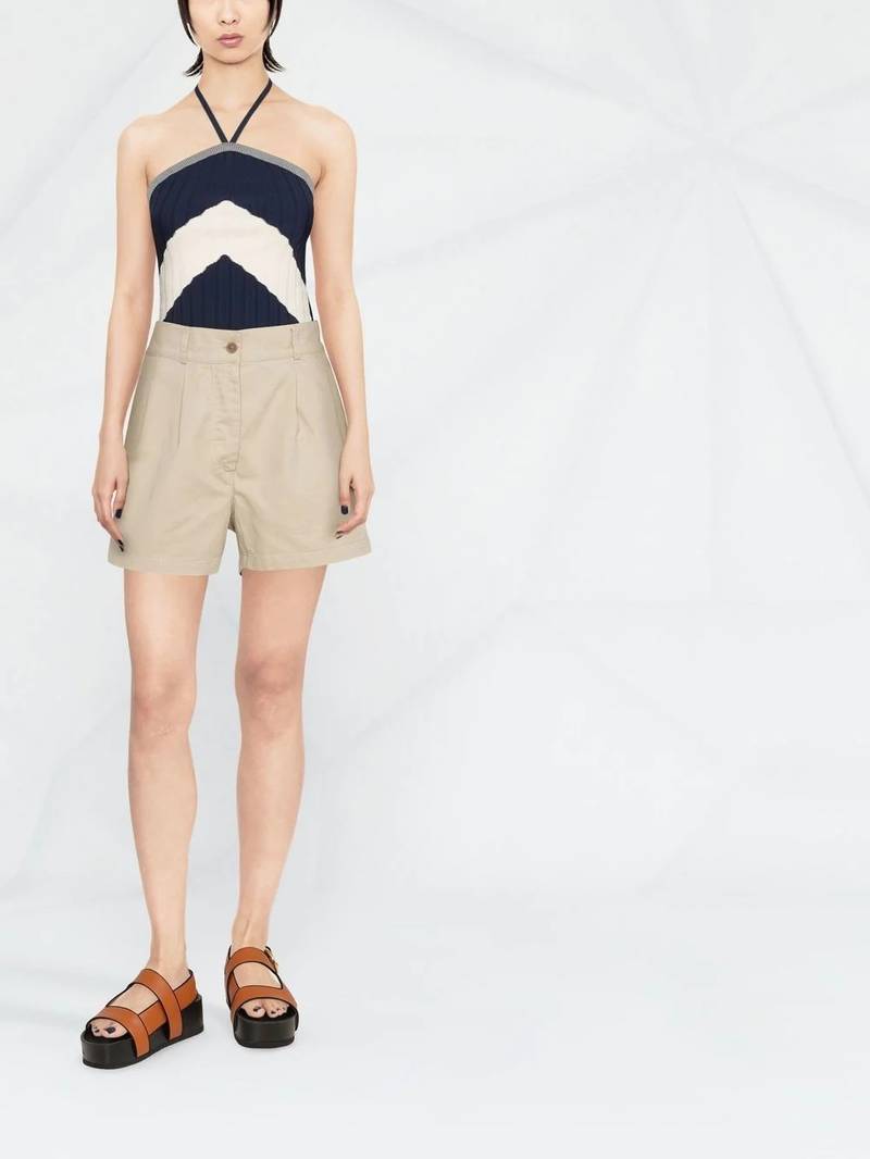 Aspesi high-waist wide-leg shorts outlook