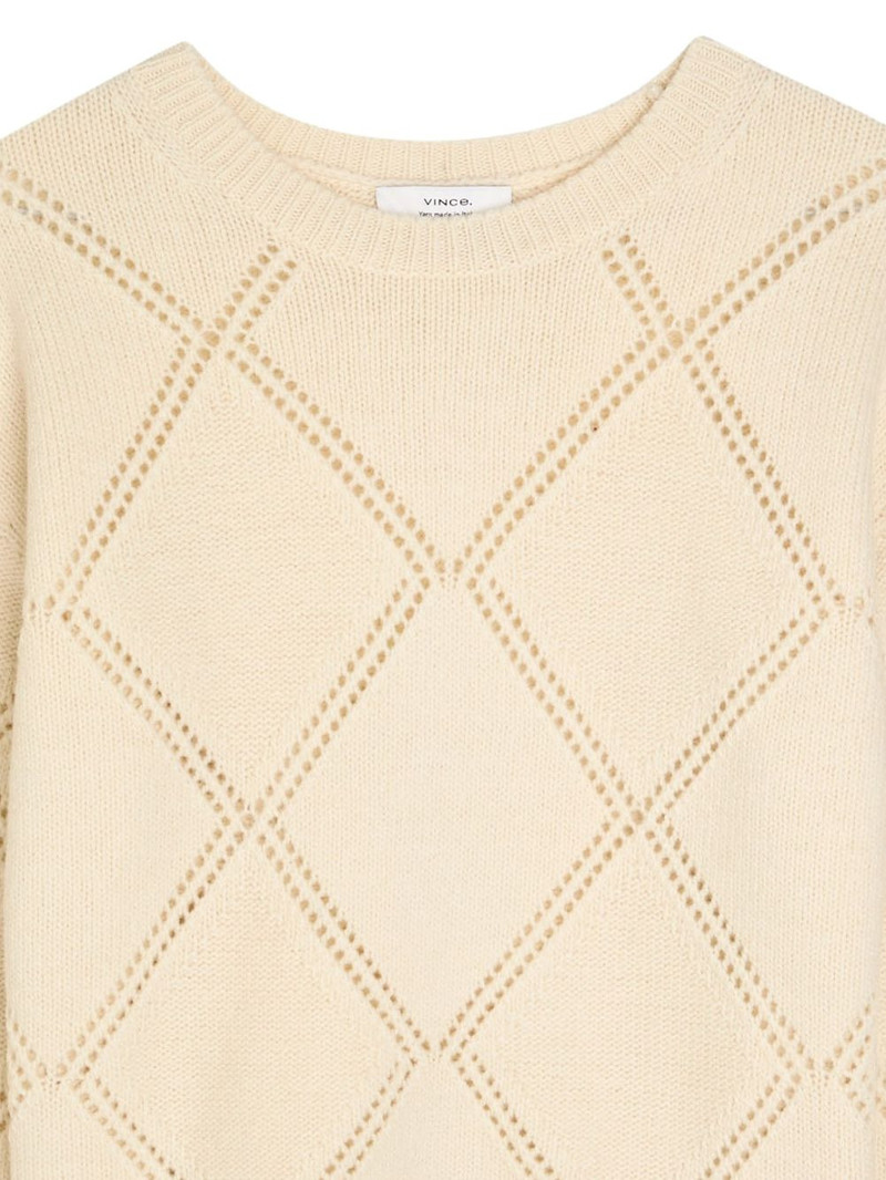 Vince textured argyle sweater outlook