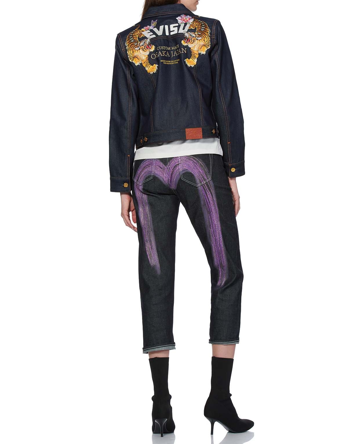 TIGER-DUO EMBROIDERED DENIM JACKET - 5