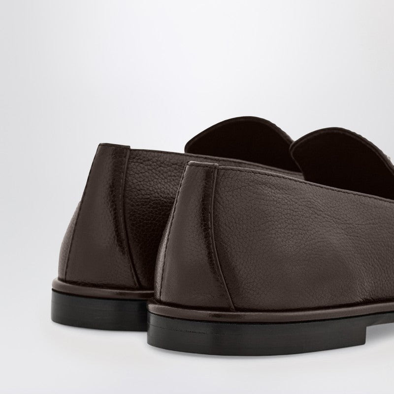 Ferragamo Dark Brown Leather Loafer Men - 2