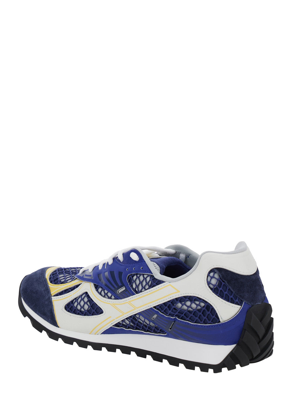 Bottega Veneta Men 'Orbit' Blue Sneakers With Logo Lettering Print In Lightweight Techno Mesh Man - 3
