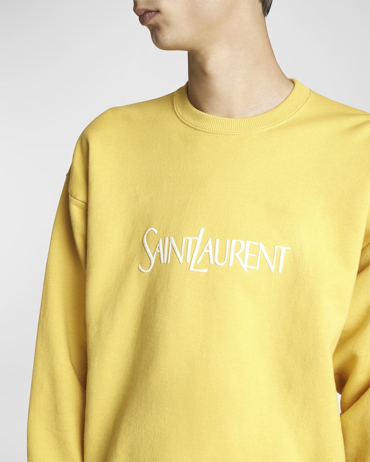 国内発送★SAINT LAURENT★ロゴ ロゴ刺繍スウェットシャツ 国内発送☆SAINT LAURENT☆ロゴ ロゴ刺繍スウェットシャツ