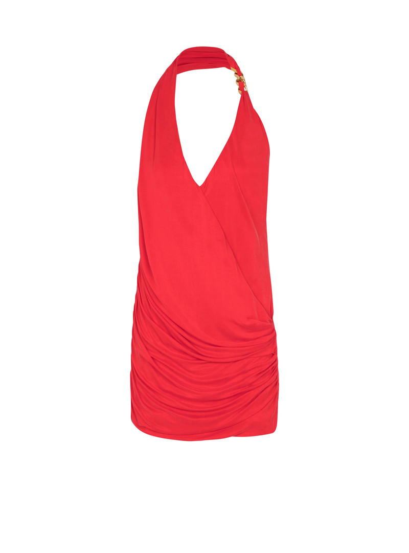 Draped jersey halterneck 드레스 - 1
