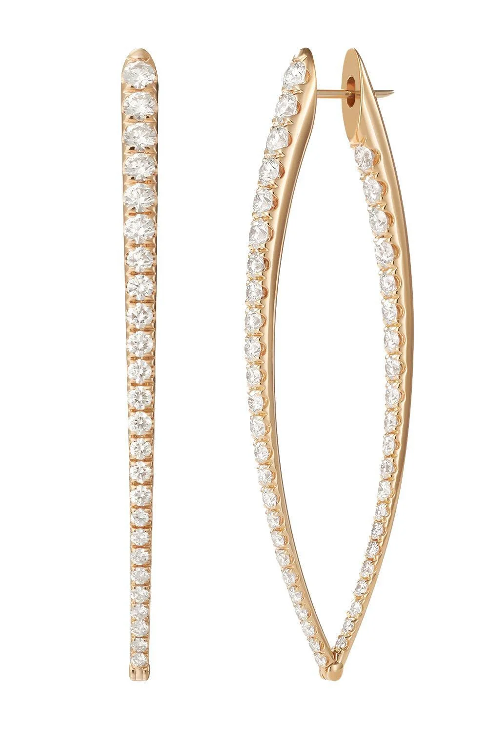 XL Cristina Diamond Earrings - Rose Gold - 1