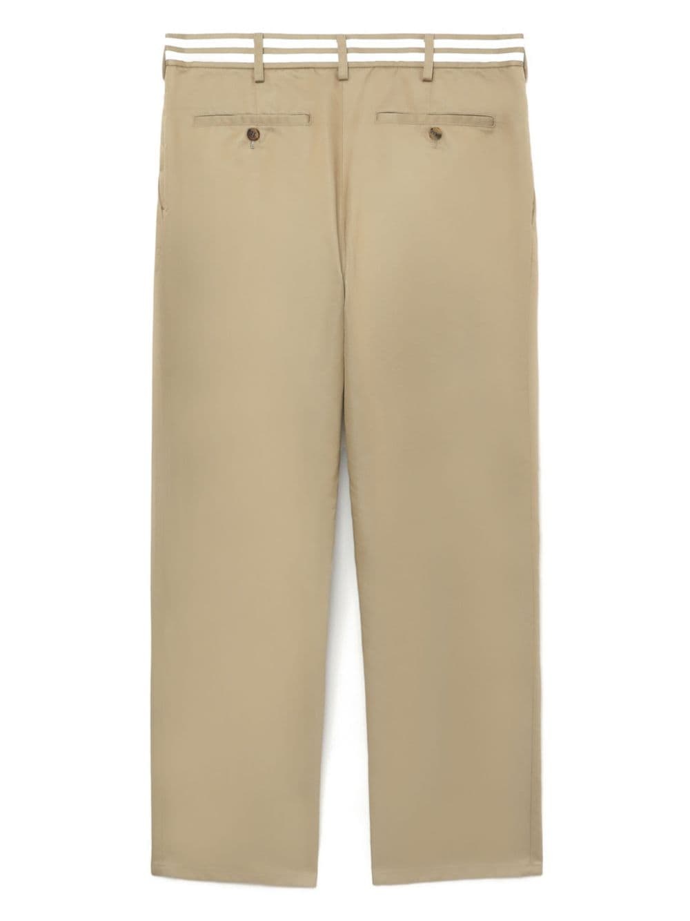 straight-leg chino trousers - 6