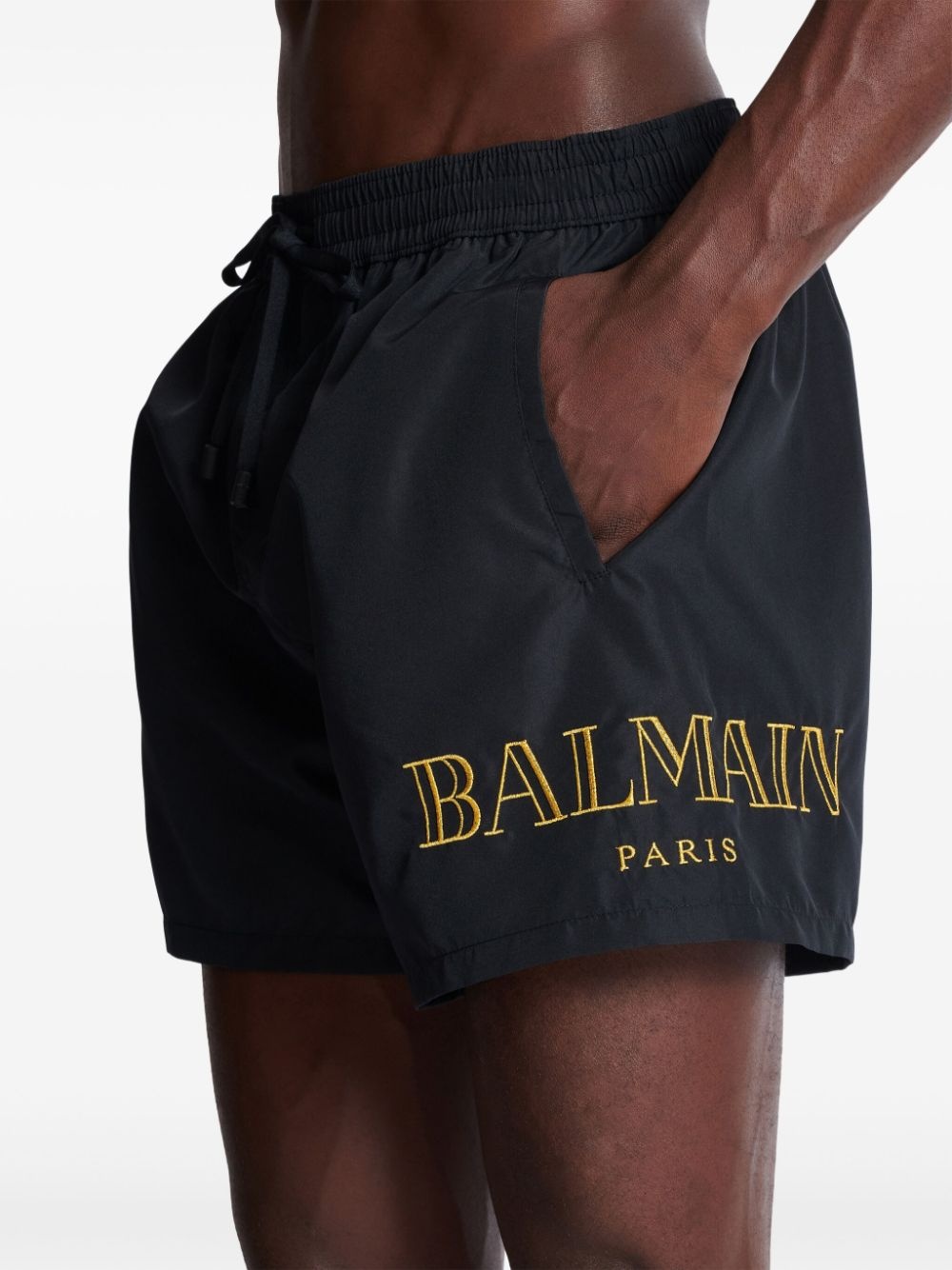 logo-embroidered swim shorts - 6