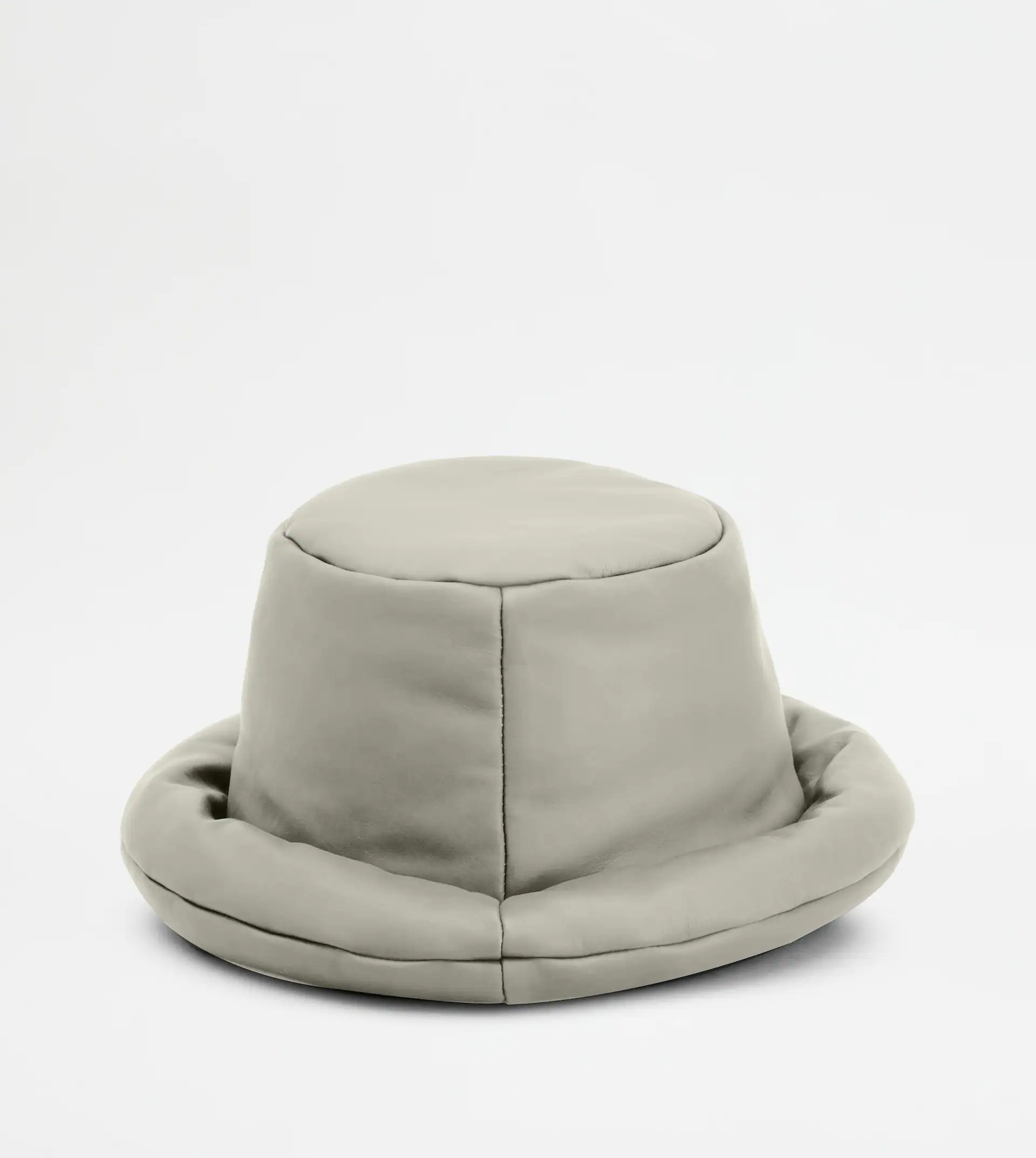 HAT IN LEATHER - GREY - 2